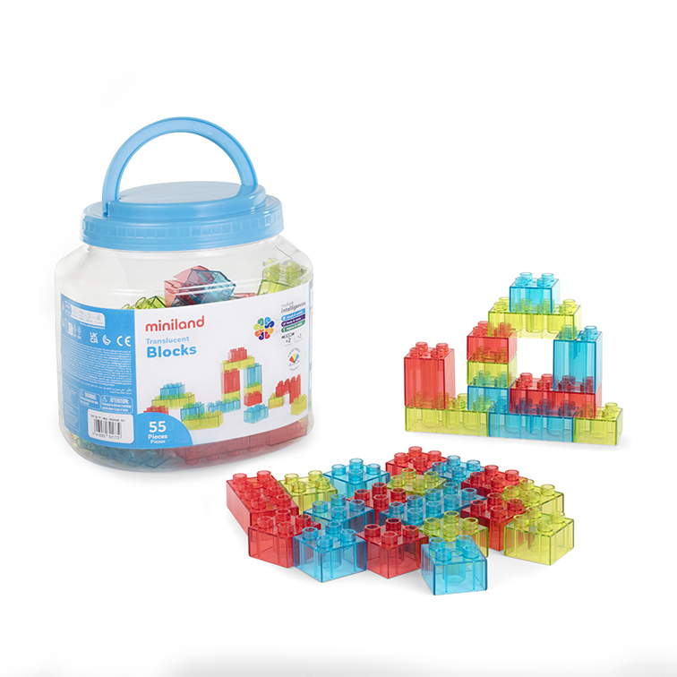 Építőkocka, átlátszó 24 hó+